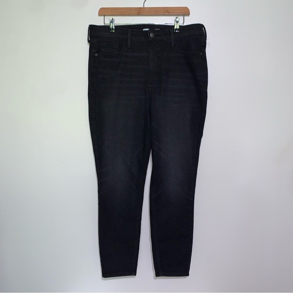 Old Navy Rockstar Super Skinny Jeans Extra High Rise Black Size 16